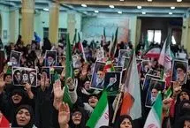 دمام‌زنی بانوان در مراسم اربعین رهبر انقلاب