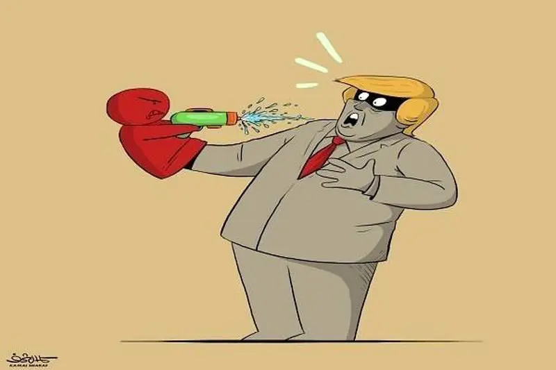کاریکاتور تیراندازی در کاخ سفید