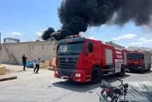 آتش‌سوزی در شرکت فرش در آران و بیدگل