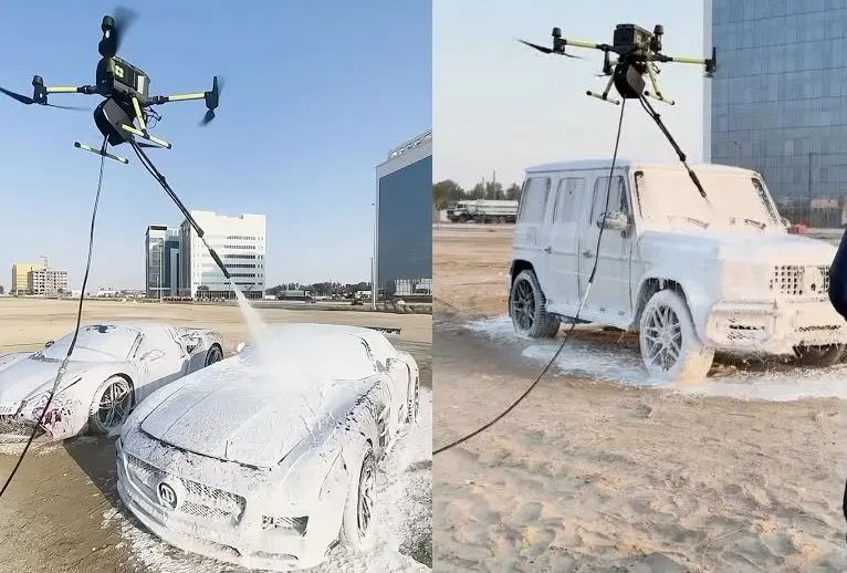 ببینید؛ اولین کارواش پهپادی جهان در دبی