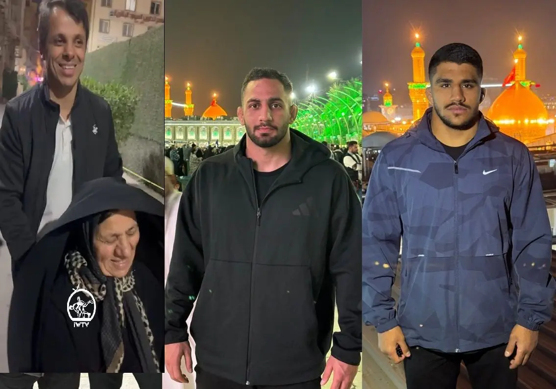 حسن رنگرز و مادرش در کربلای معلی