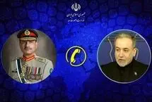 تماس تلفنی وزیر امور خارجه با فرمانده ارتش پاکستان