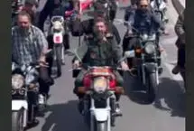 ویدئو؛ موتورسواری فرمانده سپاه تهران در رزمایش جانفدا