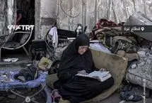 تصویری تأثیرگذار از پیرزن فلسطینی 