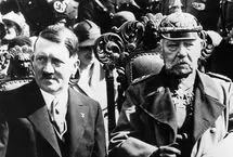 تعظیم هیتلر در برابر رئیس جمهور آلمان، 92 سال قبل