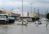 بارش شدید باران در جده عربستان 