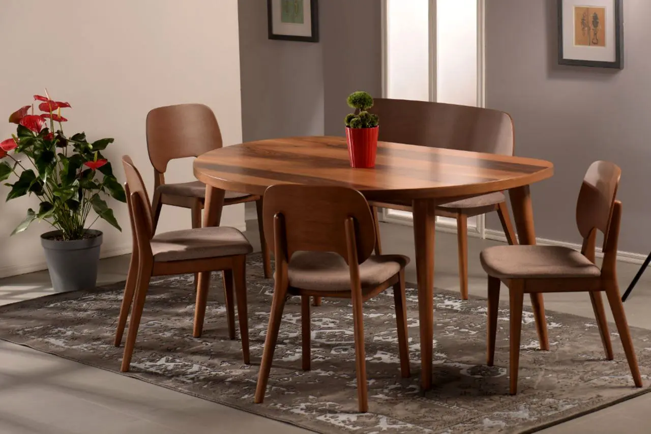 معرفی کامل ابعاد میز ناهار خوری مستطیل 6 نفره