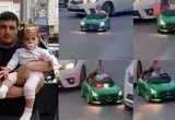 ببینید؛ تصادف یک خودرو با خودروی برقی کودک یک‌ساله

