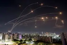 نمایی از اصابت موشک به تل‌آویو