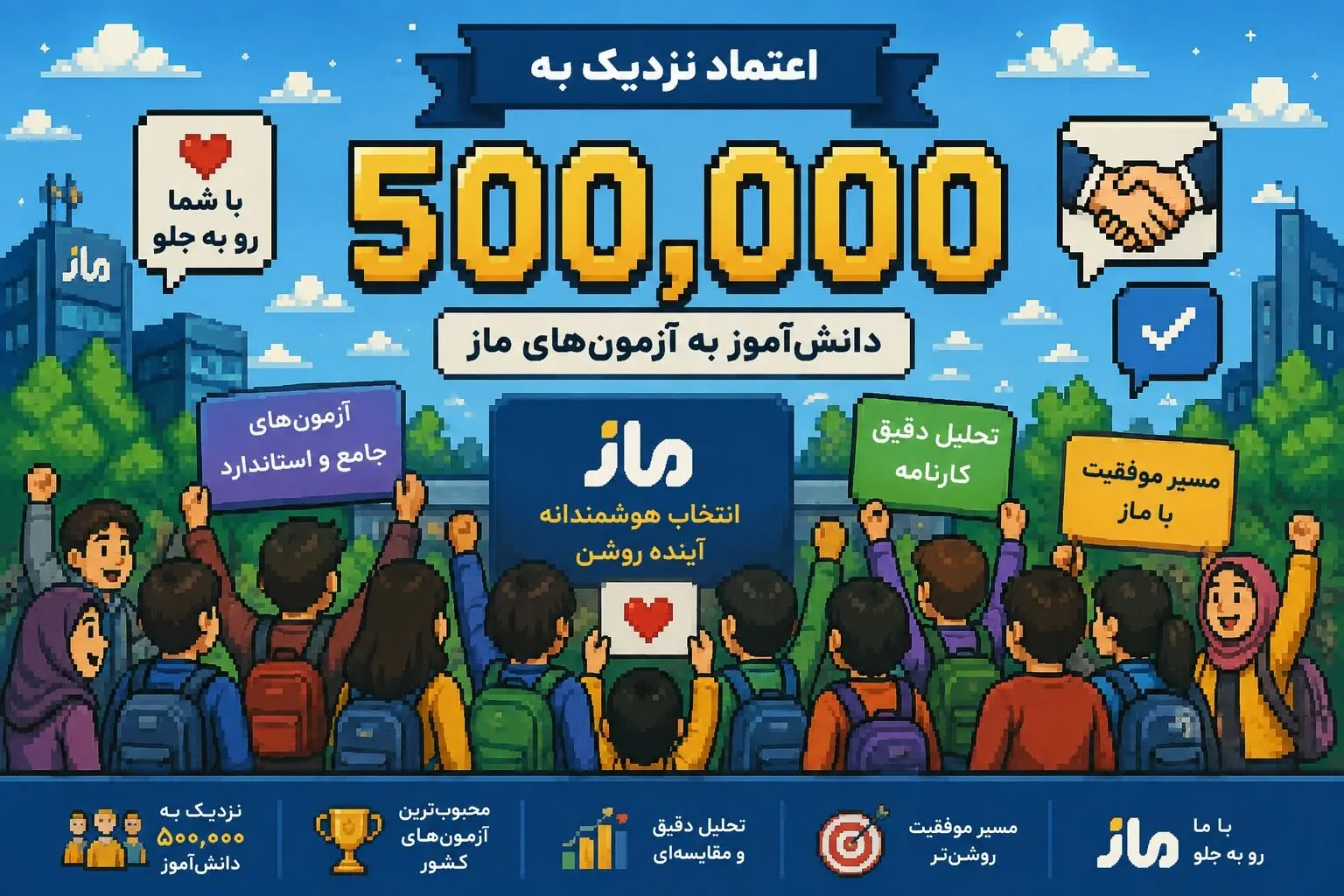 چرا نیم میلیون دانش‌آموز به ماز اعتماد کرده و در آزمون‌هایش شرکت کرده‌اند؟