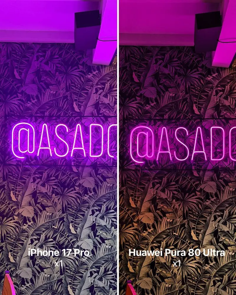 مقایسه دوربین آیفون ۱۷ پرو و هواوی پیورا ۸۰ اولترا