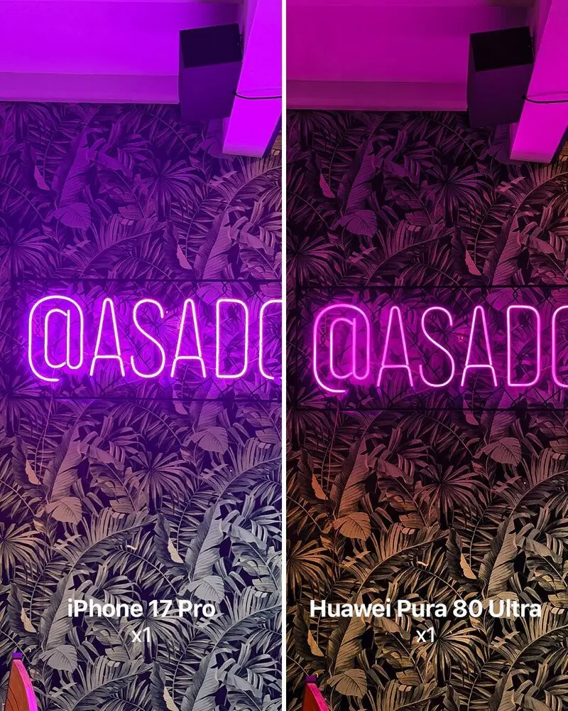 مقایسه دوربین آیفون ۱۷ پرو و هواوی پیورا ۸۰ اولترا