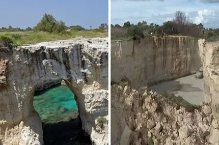 ببینید؛ فرو ریختن «طاق عشاق» ایتالیا در روز ولنتاین