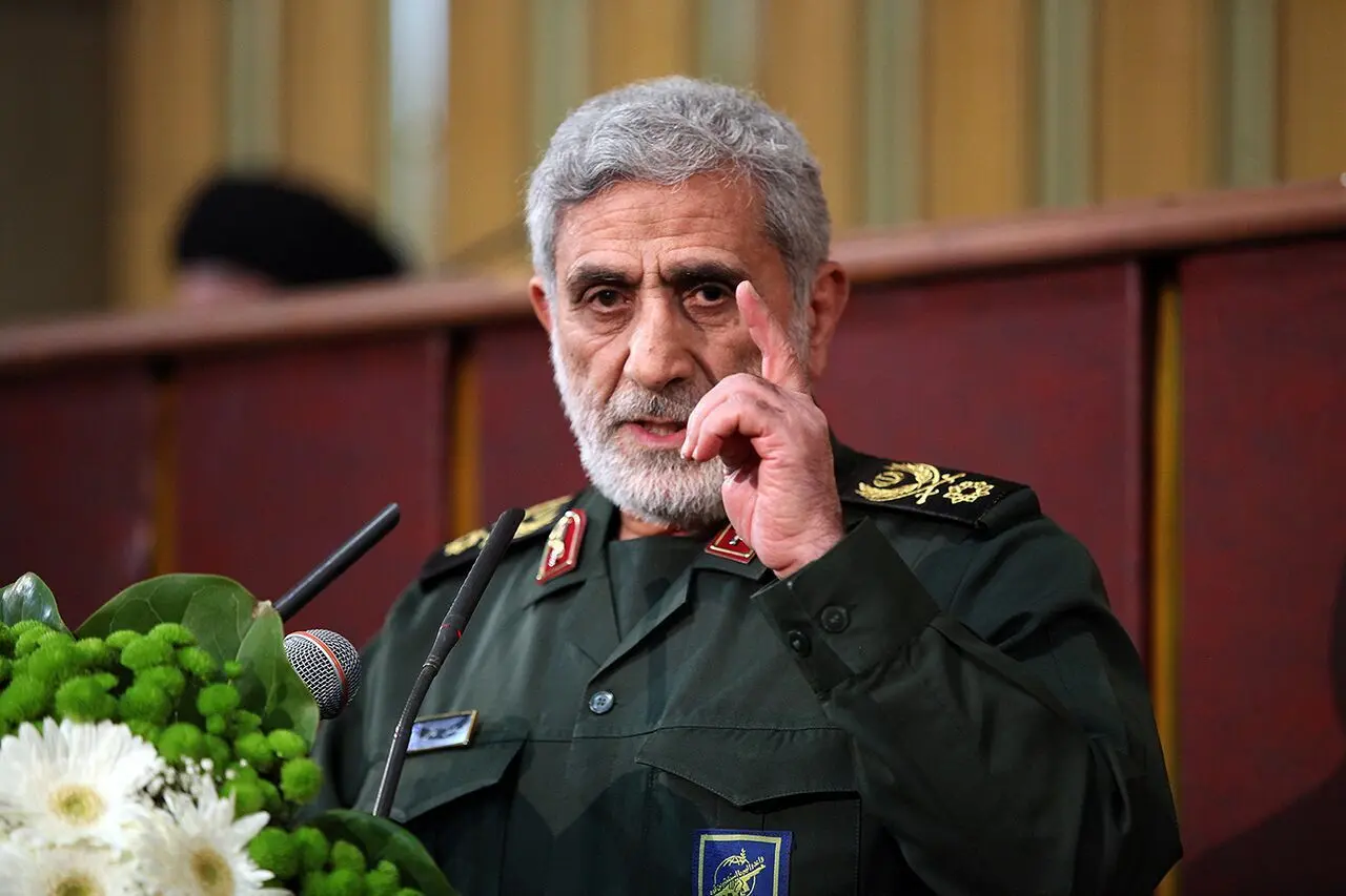  سردار قاآنی، فرمانده نیروی قدس سپاه در جشن پیروزی در تهران