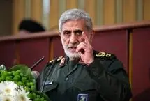  سردار قاآنی، فرمانده نیروی قدس سپاه در جشن پیروزی در تهران