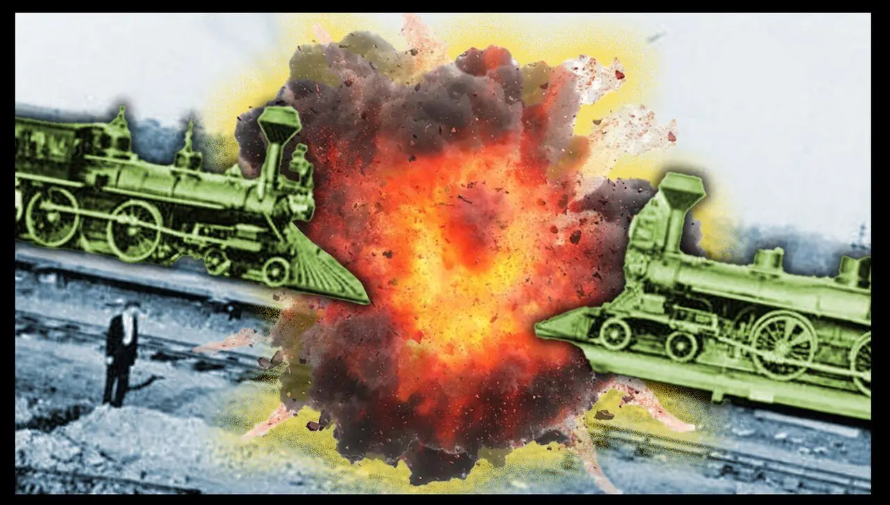 وقتی آمریکایی‌ها برای تفریح قطارها را به هم می‌کوبیدند!