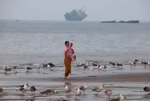 تصاویر؛ تنگه هرمز پس از شب پرتنش؛ ساحل در آرامش