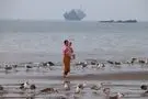 تصاویر؛ تنگه هرمز پس از شب پرتنش؛ ساحل در آرامش