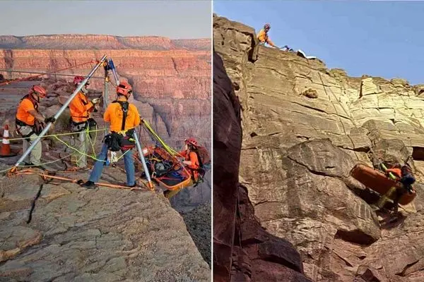 ببینید؛ نجات نفس‌گیر یک چترباز در دره‌های صخره‌ای یوتا