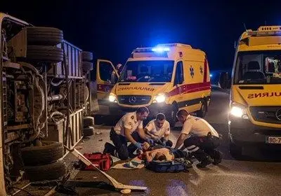 آخرین وضعیت مصدومان حادثه واژگونی اتوبوس