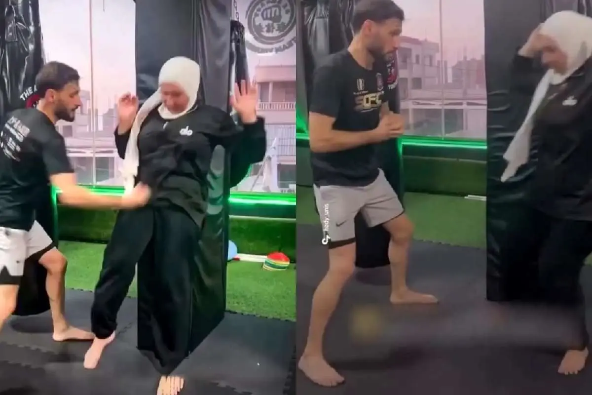 ببینید؛ مشتهای مربی مرد به شکم دختران جنجالی شد