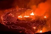 لحظه فوران آتشفشان هاوایی