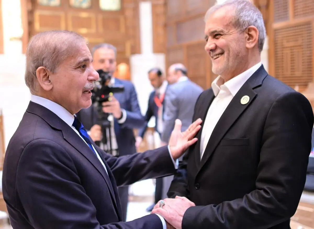 تصاویر دیدار نخست وزیر پاکستان و پزشکیان