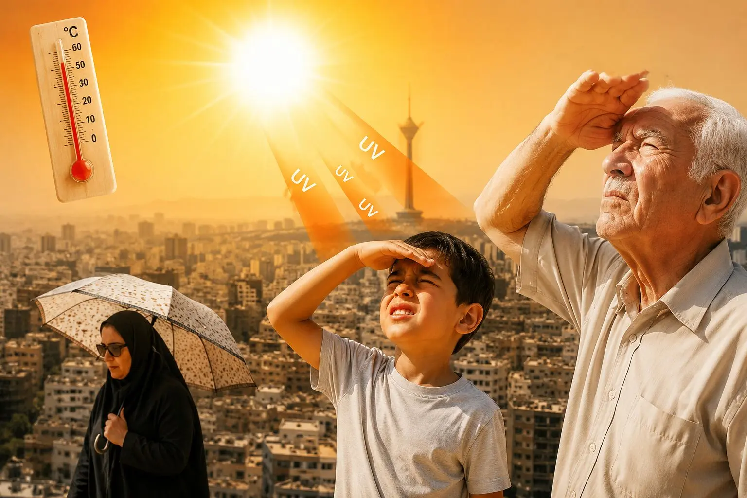 اشعه فرابنفش در کمین تهرانی‌ها/ کودکان و سالمندان در معرض بیشترین خطر