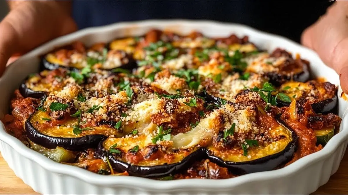 ببینید؛ طرز تهیه یک غذای ایتالیایی با بادمجان و سوسیس