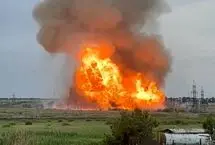 ابرقارچی انفجار در پی روز سانحه در خط لوله گاز روسیه