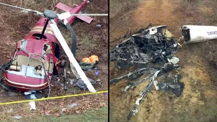 برخورد دو بالگرد با هم در نیوجرسی آمریکا