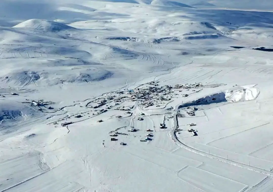 روستاهای قارص ترکیه سفیدپوش شد