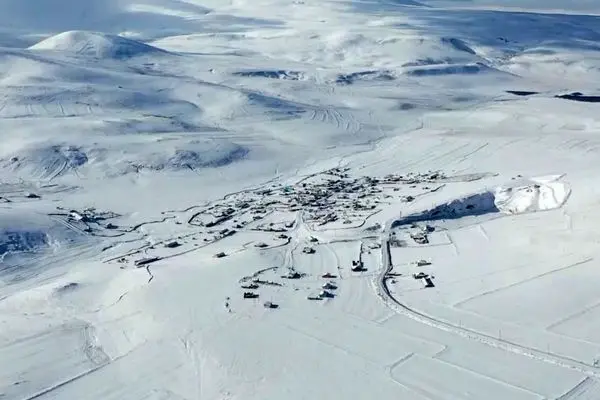 روستاهای قارص ترکیه سفیدپوش شد