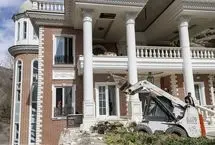 وضعیت ابر ویلای معروف جاده چالوس بعد از اجرای حکم تخریب بخش غیرمجاز