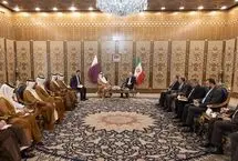 دیدار و گفتگوی وزیر خارجه قطر با قالیباف