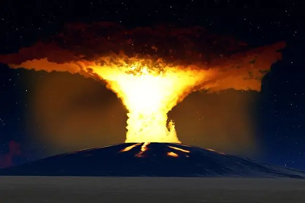 ببینید؛ فوران قدرتمند آتشفشان گِلی در نزدیکی باکو 