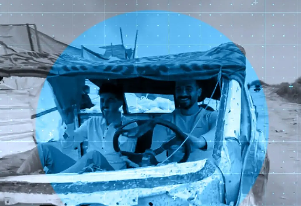 مردی در غزه خودروی خود را از ضایعات ساخت 