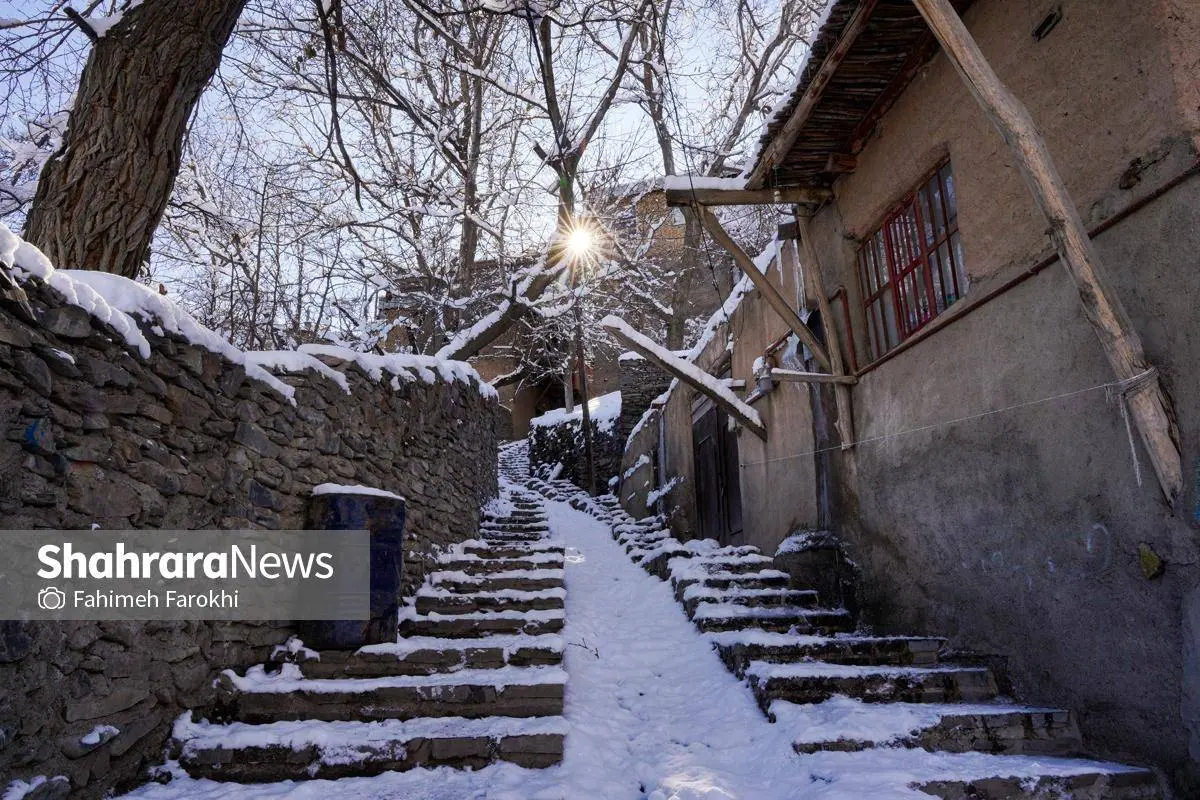 تصاویر؛ طبیعت زمستانی روستای کنگ 24