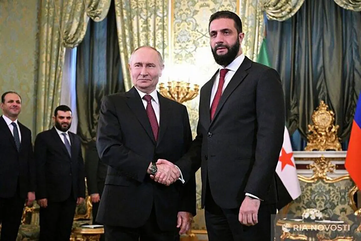 جولانی برای دیدار با پوتین وارد مسکو شد