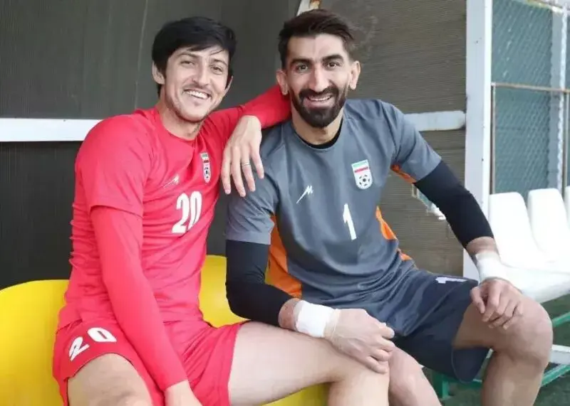 خوشحالی سردار آزمون بعد از تساوی ایران مقابل بلژیک