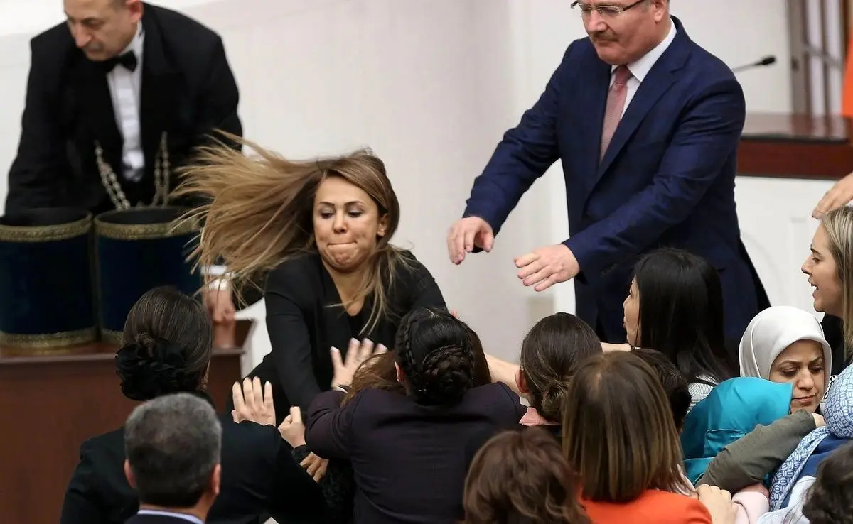  درگیری در پارلمان ترکیه