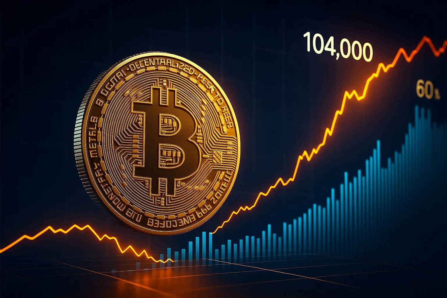 بزرگ‌ترین جهش سال در بازار رمزارزها؛ بیت‌کوین از مرز 104 هزار عبور کرد