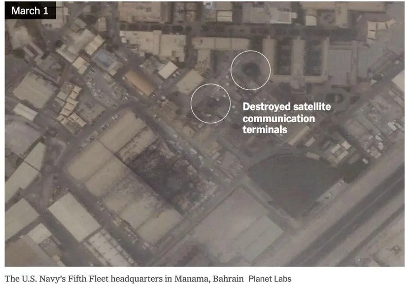 خسارت به پایگاه آمریکا