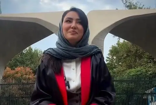 ویدئویی پربازدید از جشن فارغ‌التحصیلی یک دختر از دانشگاه تهران