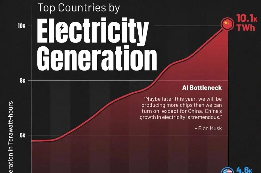 بزرگ‌ترین تولیدکنندگان برق جهان از سال ۲۰۱۴ تا ۲۰۲۴