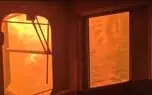 لحظه محاصره یک قطار در آتش‌سوزی گسترده جنگلی کانادا