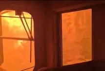 لحظه محاصره یک قطار در آتش‌سوزی گسترده جنگلی کانادا