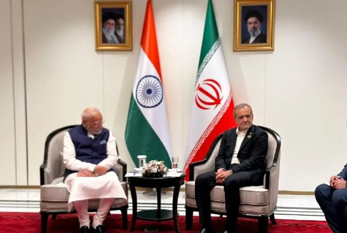 دیدار پزشکیان با نارندرا مودی نخست‌وزیر هند 