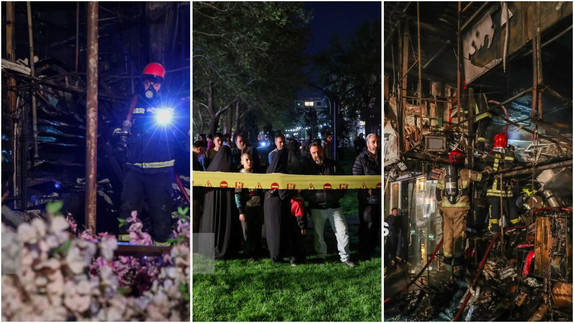 آتش‌سوزی بازار گل مشهد