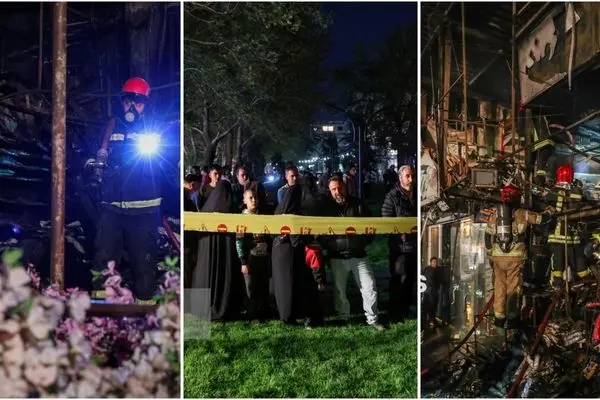 آتش‌سوزی بازار گل مشهد